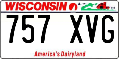 WI license plate 757XVG
