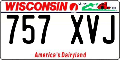 WI license plate 757XVJ