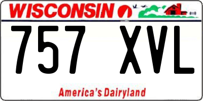 WI license plate 757XVL