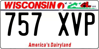 WI license plate 757XVP