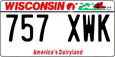 WI license plate 757XWK
