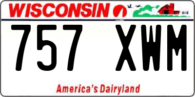 WI license plate 757XWM