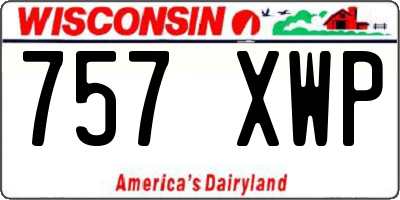 WI license plate 757XWP