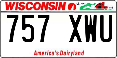WI license plate 757XWU