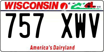 WI license plate 757XWV