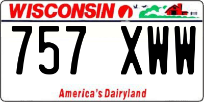 WI license plate 757XWW