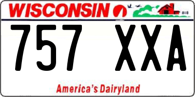 WI license plate 757XXA