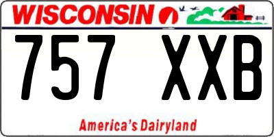 WI license plate 757XXB