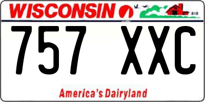 WI license plate 757XXC