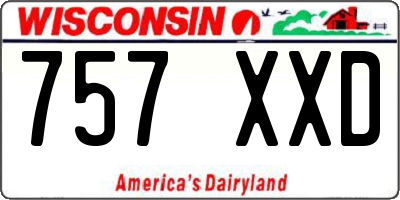 WI license plate 757XXD