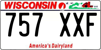 WI license plate 757XXF