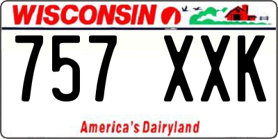 WI license plate 757XXK