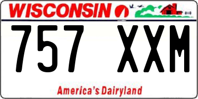 WI license plate 757XXM