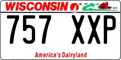 WI license plate 757XXP