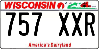 WI license plate 757XXR
