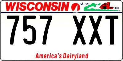 WI license plate 757XXT