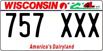 WI license plate 757XXX