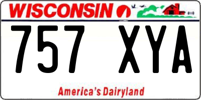 WI license plate 757XYA