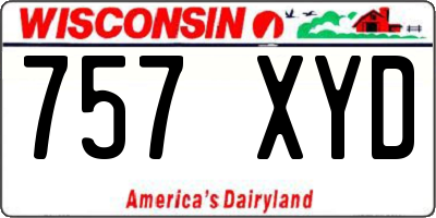 WI license plate 757XYD
