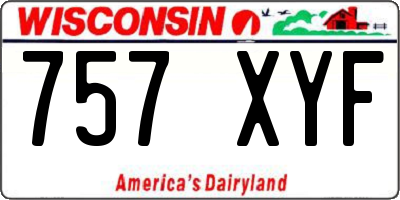 WI license plate 757XYF
