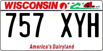 WI license plate 757XYH