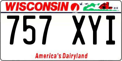 WI license plate 757XYI