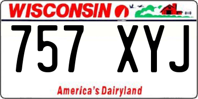WI license plate 757XYJ