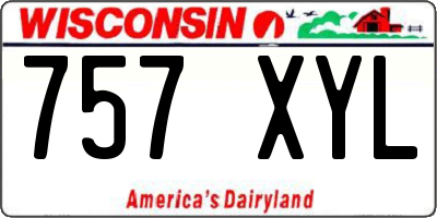 WI license plate 757XYL