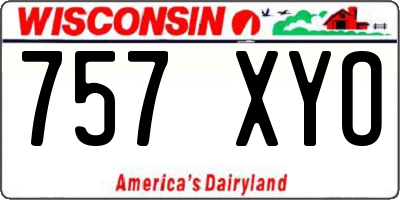 WI license plate 757XYO