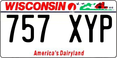 WI license plate 757XYP