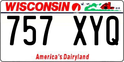 WI license plate 757XYQ