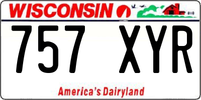 WI license plate 757XYR