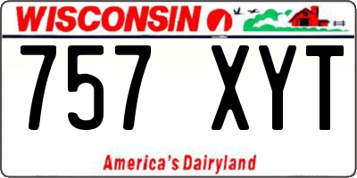 WI license plate 757XYT