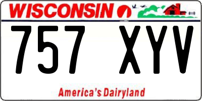 WI license plate 757XYV