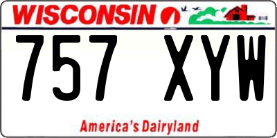 WI license plate 757XYW