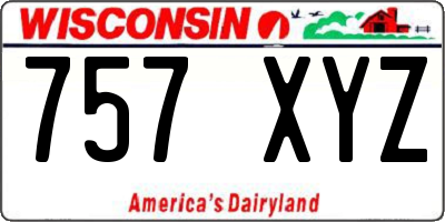 WI license plate 757XYZ