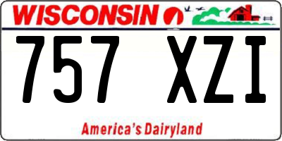 WI license plate 757XZI