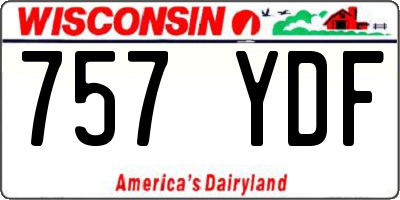 WI license plate 757YDF