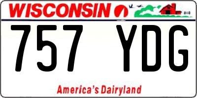 WI license plate 757YDG