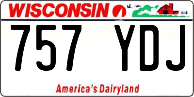 WI license plate 757YDJ
