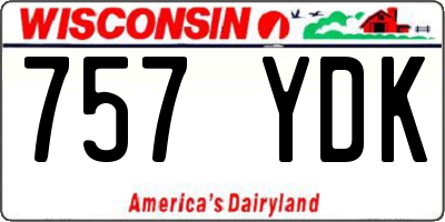 WI license plate 757YDK