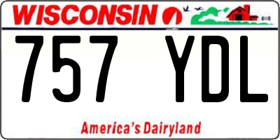 WI license plate 757YDL