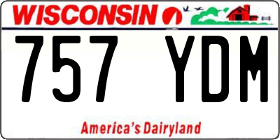 WI license plate 757YDM