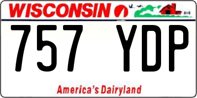 WI license plate 757YDP