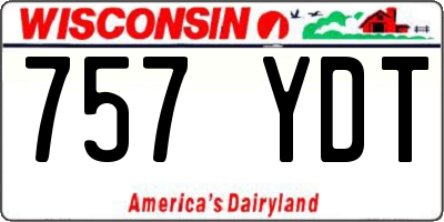WI license plate 757YDT