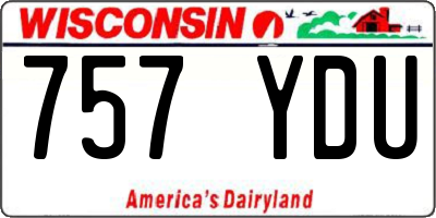 WI license plate 757YDU