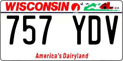 WI license plate 757YDV
