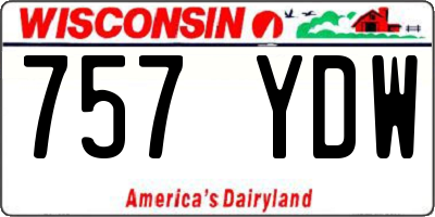 WI license plate 757YDW