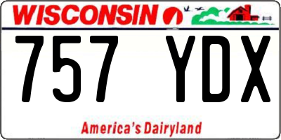 WI license plate 757YDX