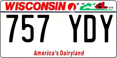WI license plate 757YDY